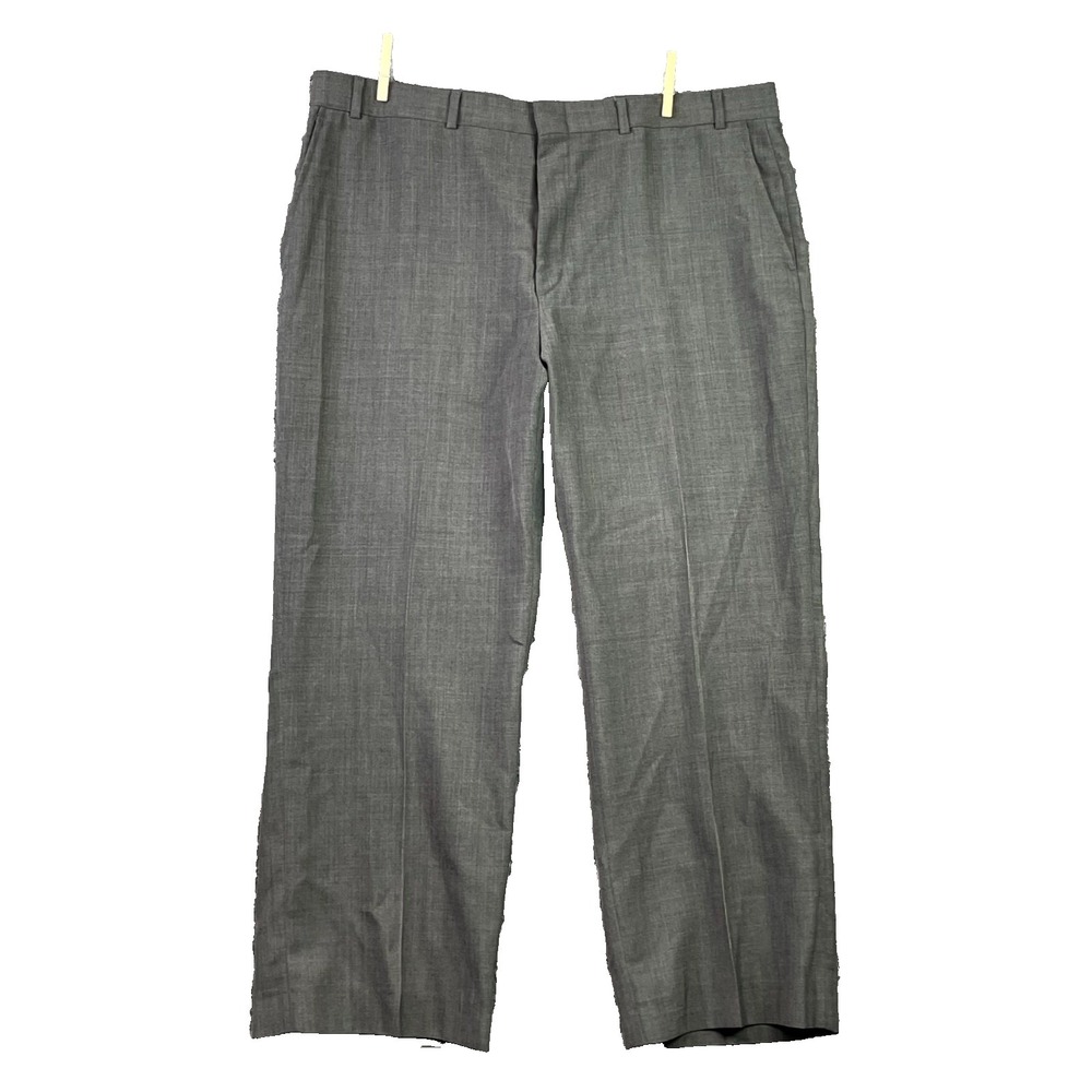 Towncraft Pants Mens 40x27* Gray Career Academia Classic Fit Office Made in USA